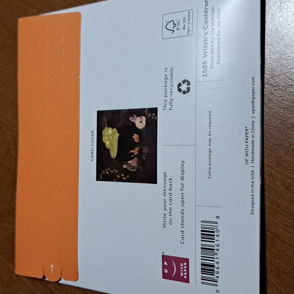 Halloween Pop Up Greeting Card/ BUNFLE ONLY - Picture 4 of 4